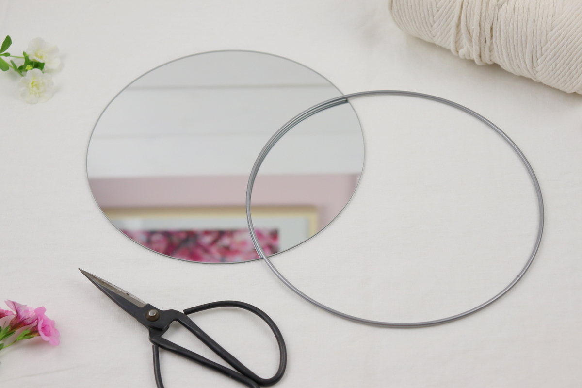 DIY - selbstgemachter Makramee Spiegel für Anfänger mit dem Ankerstich