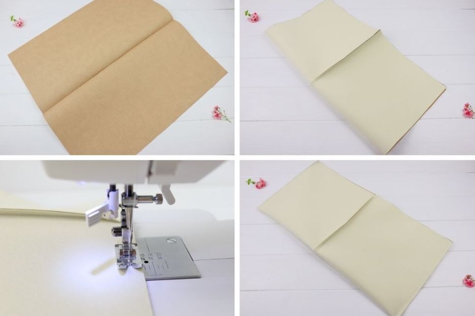 DIY - selbstgenähtes Utensilo aus Kunstleder als Blumentopf zum Verschenken, Aufbewahrungskorb oder Brotkorb