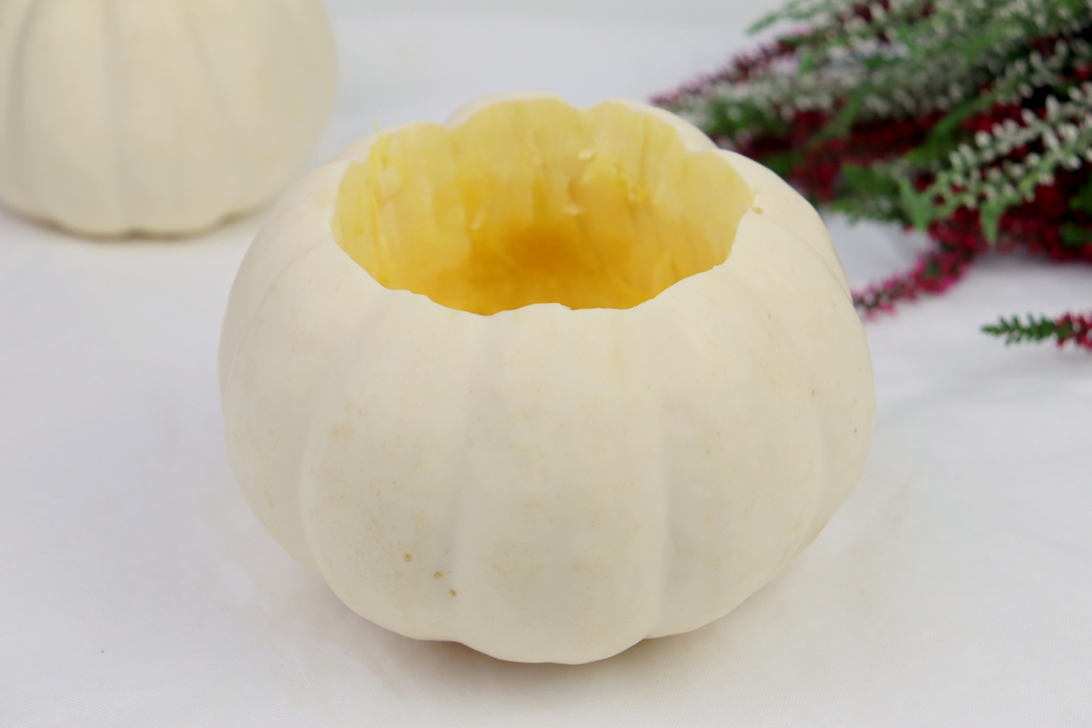 DIY Vase aus einem Kürbis / Kürbisvase einfach selber machen