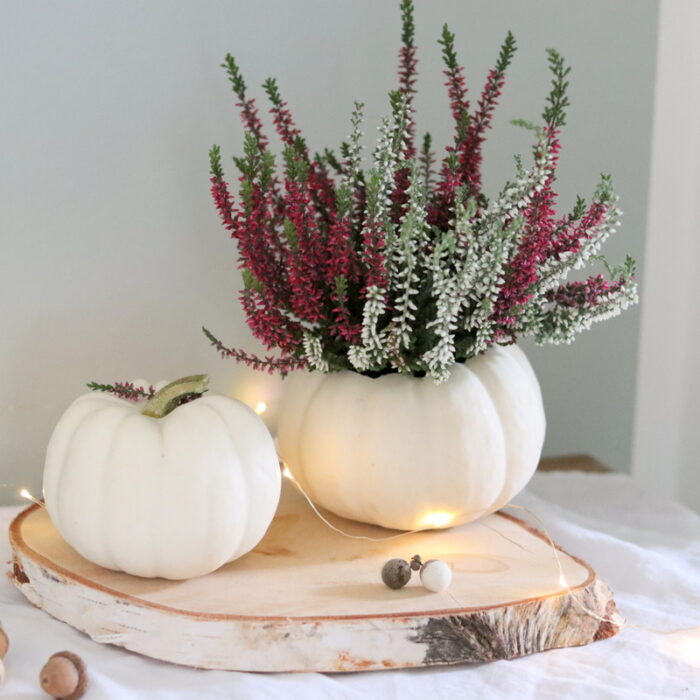 DIY Vase aus einem Kürbis / Kürbisvase einfach selber machen