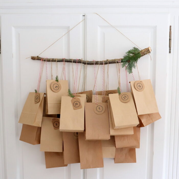 DIY selbstgemachter Adventskalender aus Tüten / Papiertüten