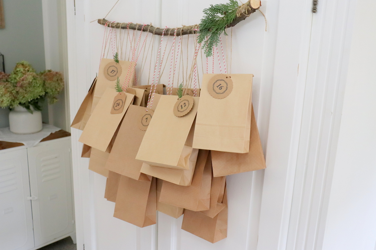 DIY selbstgemachter Adventskalender aus Tüten / Papiertüten