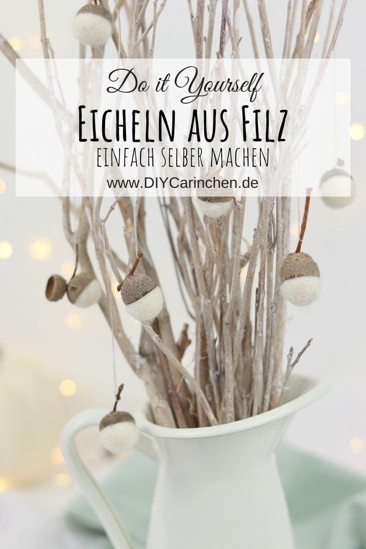 DIY Anleitung - Kugeln aus Filz selber machen und Filzeicheln basteln