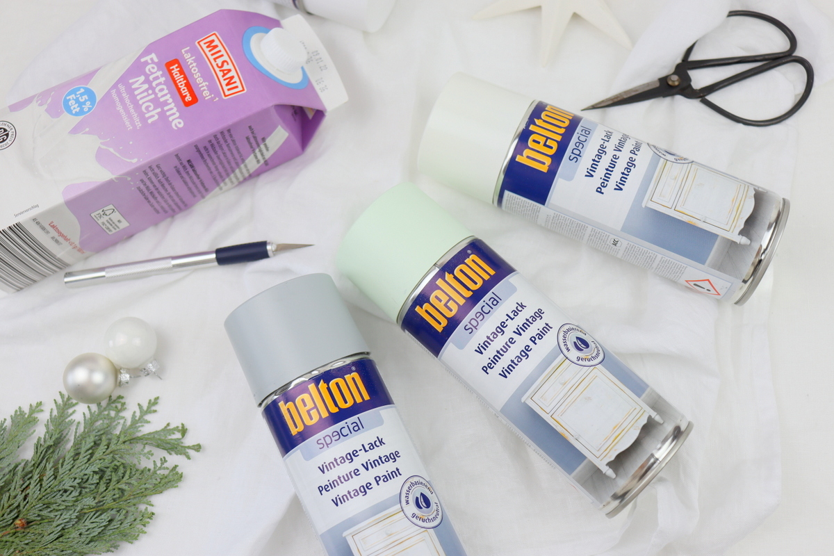 DIY Anleitung - selbstgemachtes Weihnachtsdorf aus Milchtüten / Milchkartons