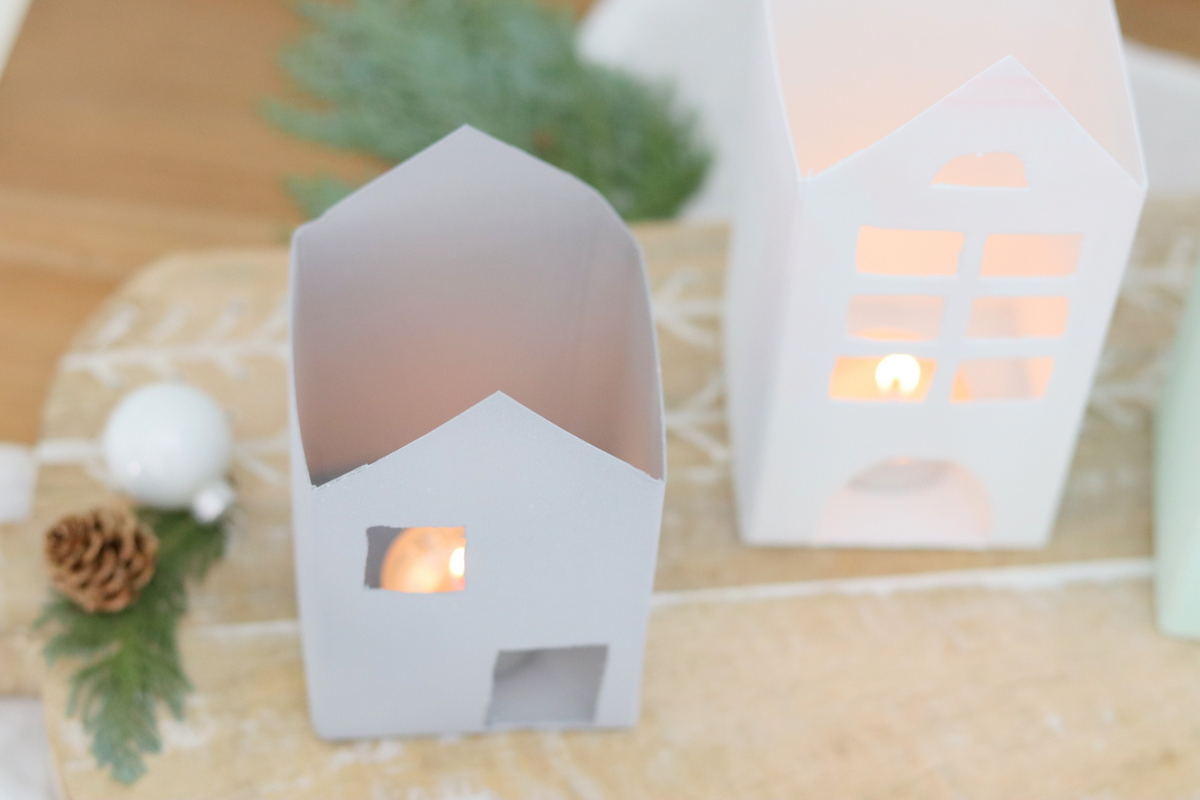 DIY Anleitung - selbstgemachtes Weihnachtsdorf aus Milchtüten / Milchkartons