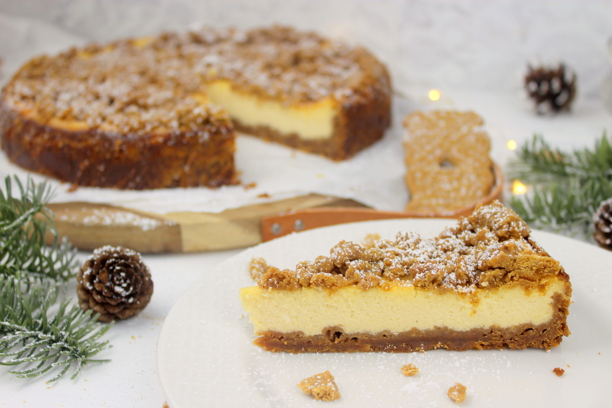 weihnachtlicher Spekulatius Cheesecake / Käsekuchen - einfaches Rezept