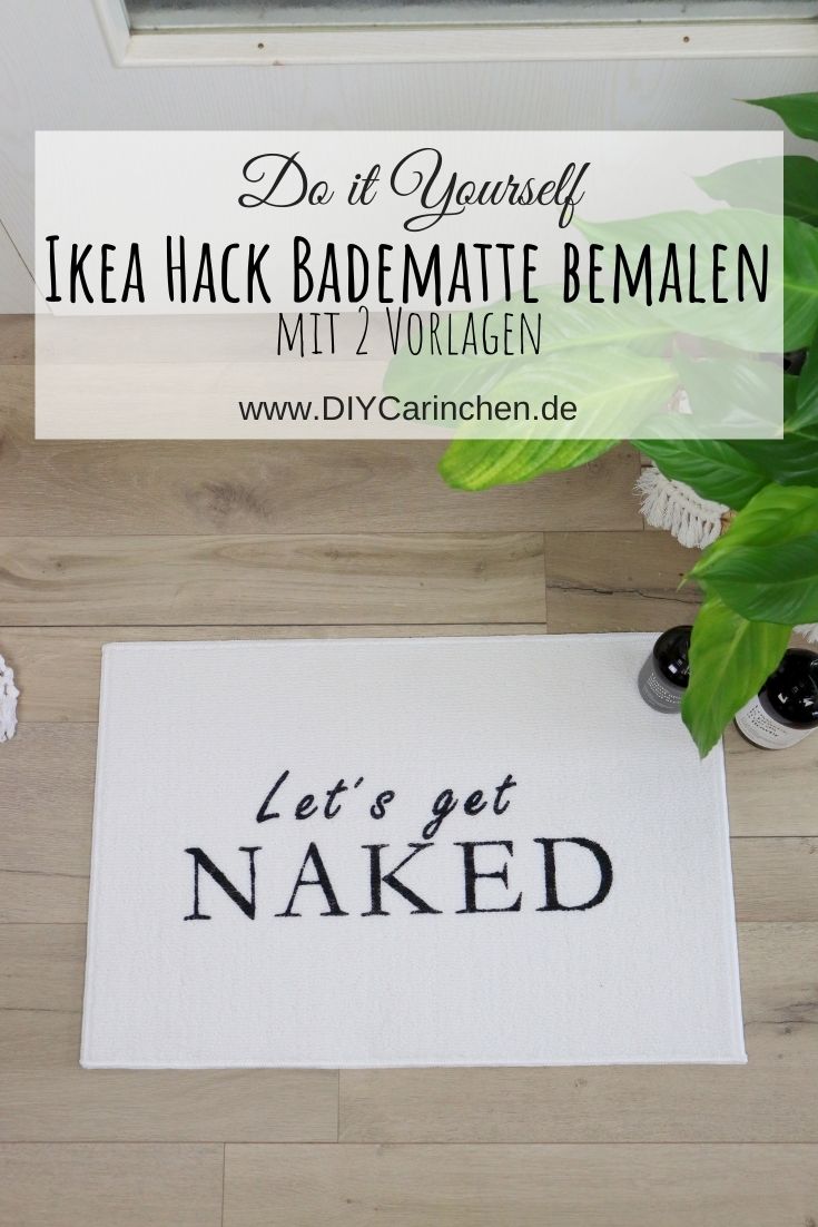 DIY Anleitung - IKEA Hack FINTSEN Badematte einfach selber gestalten und bemalen