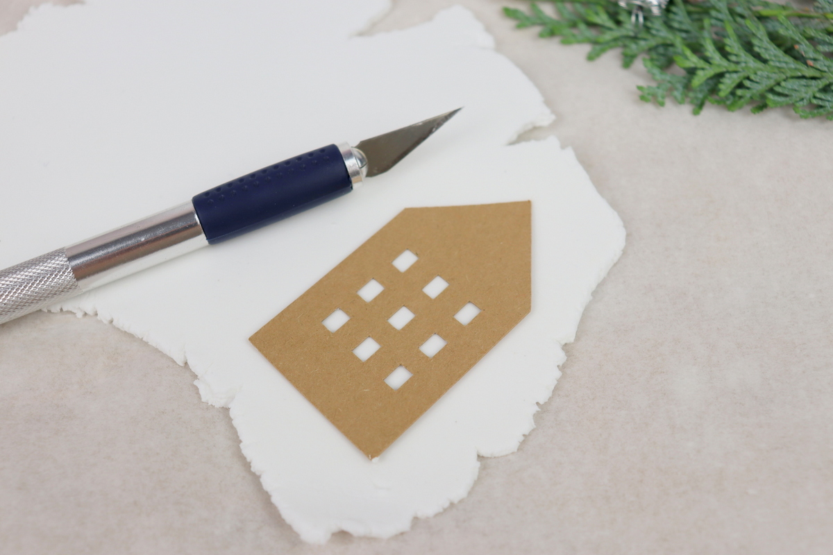 DIY Anleitung - Windlicht mit selbstgemachten Lichthäusern aus Modelliermasse