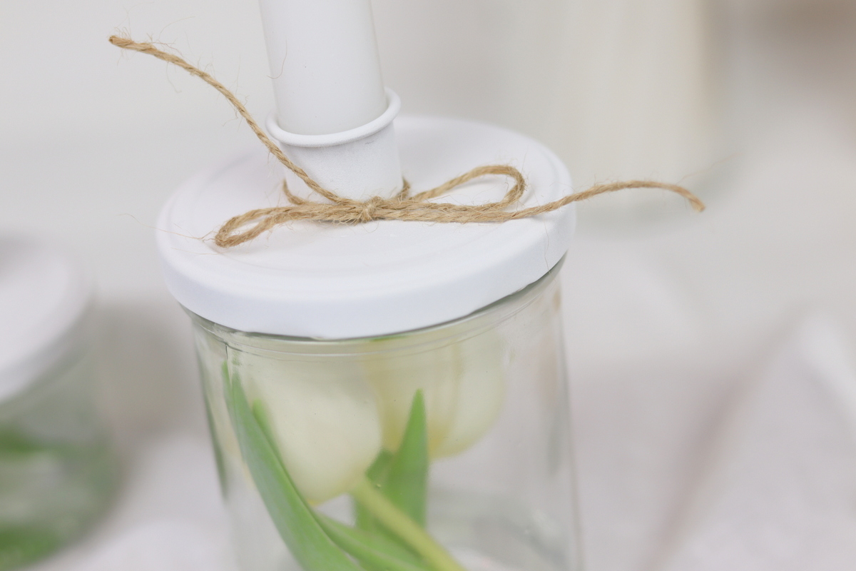 DIY selbstgemachte Upcycling Kerzenhalter Glas mit Deckel