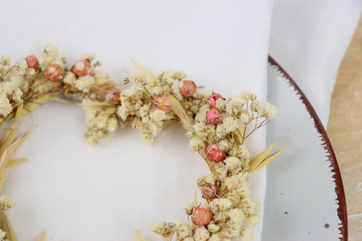 DIY - selbstgemachtes Herz aus Trockenblumen