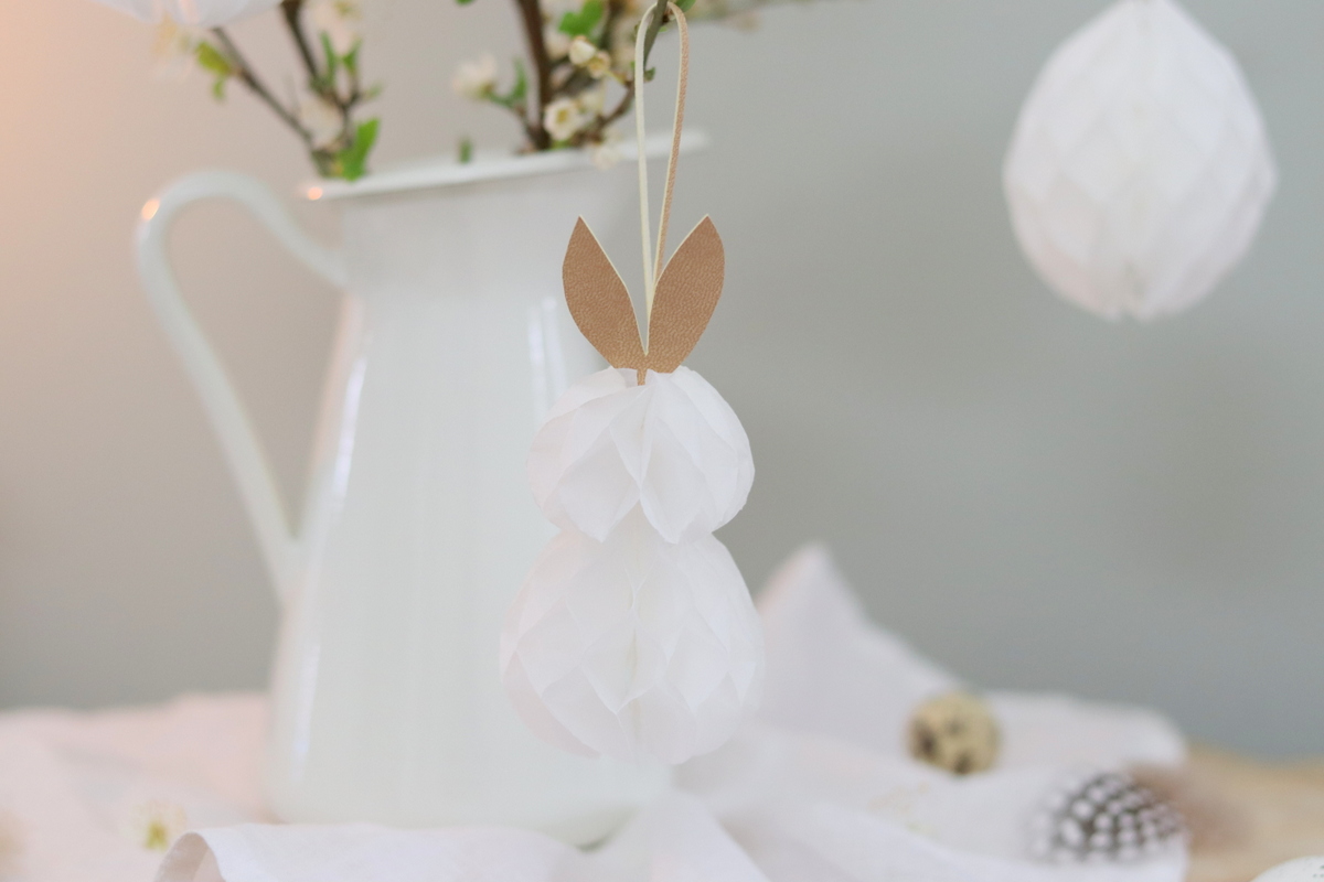 DIY Anleitung - selbstgemachte Waben-Eier und Waben-Osterhasen aus Wabenpapier