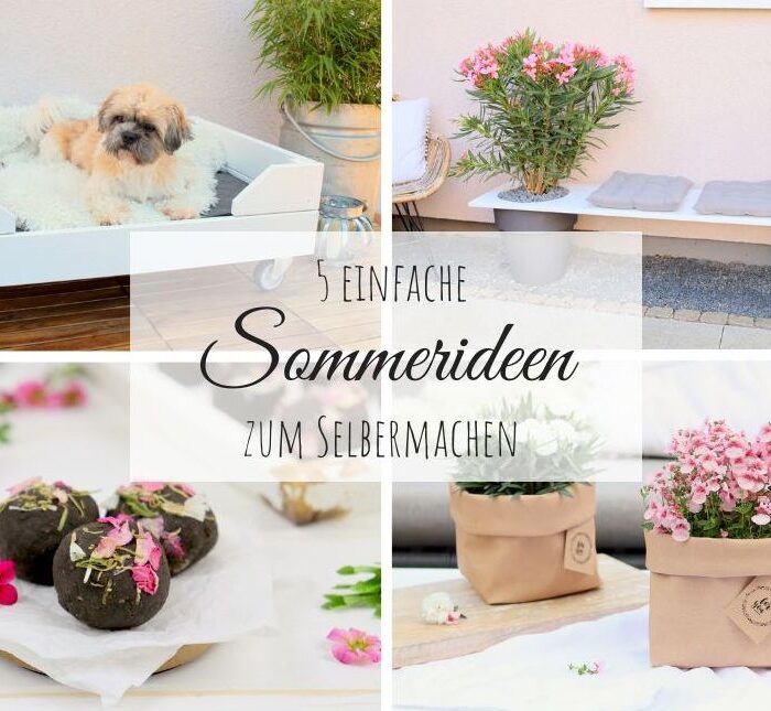DIY Anleitung - 5 einfache Bastelideen und Bauprojekte für den Sommer. Deko und Geschenke als perfekte Sommeridee - basteln für Erwachsene.
