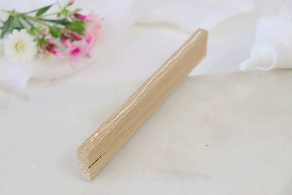 DIY - selbstgemachte Vase aus Klötzchen mit Einmachglas