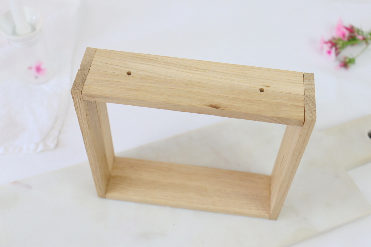 DIY - selbstgemachte Vase aus Klötzchen mit Einmachglas