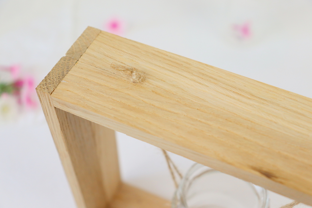 DIY - selbstgemachte Vase aus Klötzchen mit Einmachglas