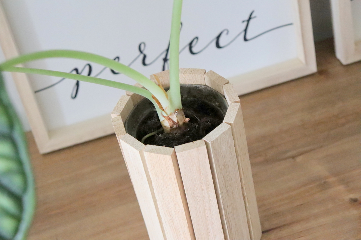 DIY - selbstgemachte Blumentöpfe aus Klötzchen