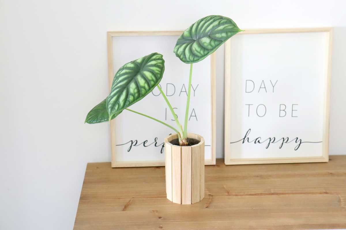 DIY - selbstgemachte Blumentöpfe aus Klötzchen 