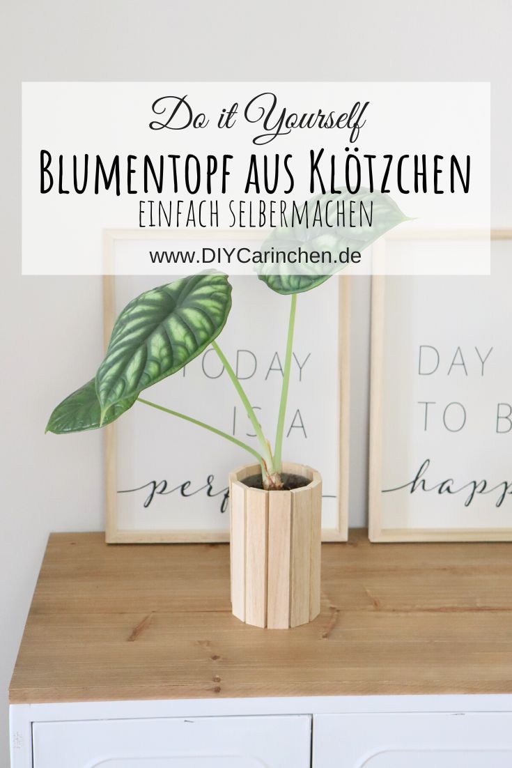 DIY - selbstgemachte Blumentöpfe aus Klötzchen