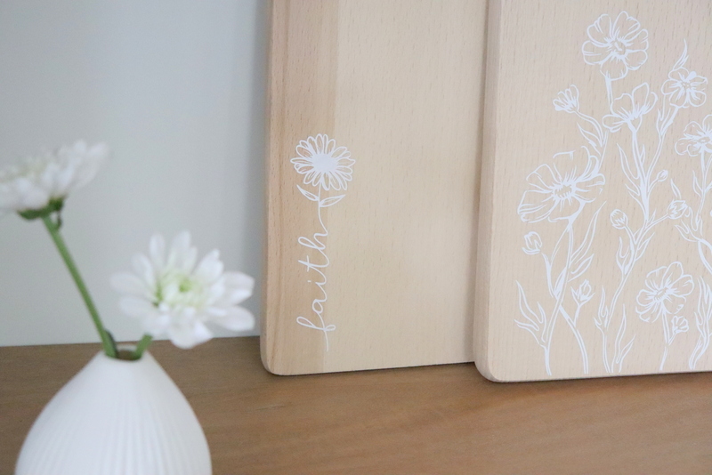 DIY Plotter Holzbretter - Schablonen mit der Smart Stencil Folie von Cricut erstellen