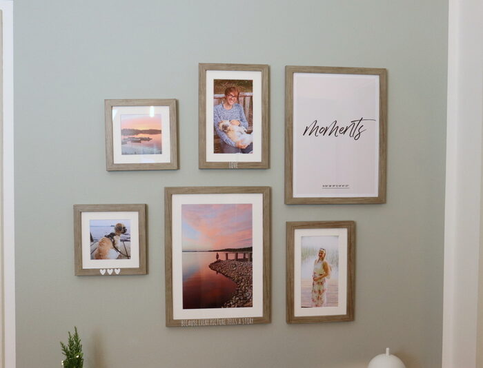 DIY Anleitung - Fotowand und verzierte Bilderrahmen mit Schrift