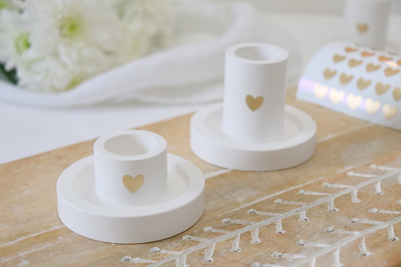 DIY Anleitung - Kerzenhalter aus Raysin mit Herz einfach selber machen