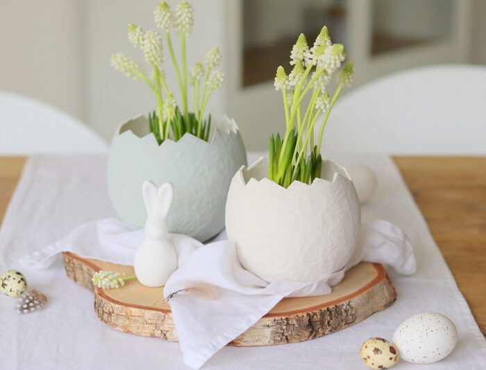 DIY Anleitung - einfache Osternester aus Toilettenpapier und Wasser selber machen