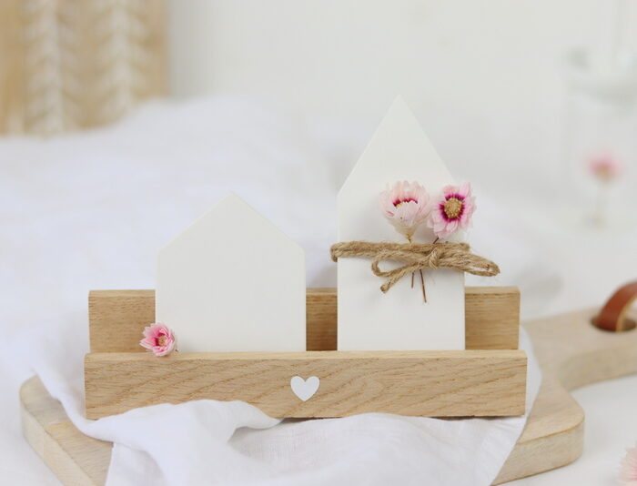 DIY Anleitung - Raysin Häuser auf Klötzchenhalter einfach selber machen