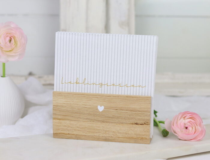 DIY Anleitung – Serviettenhalter aus Klötzchen einfach selber machen