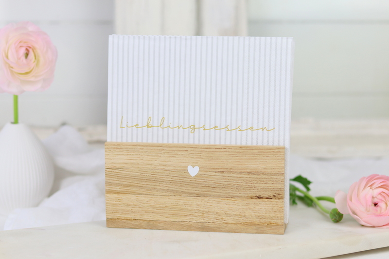 DIY Anleitung - Serviettenhalter aus Klötzchen einfach selber machen