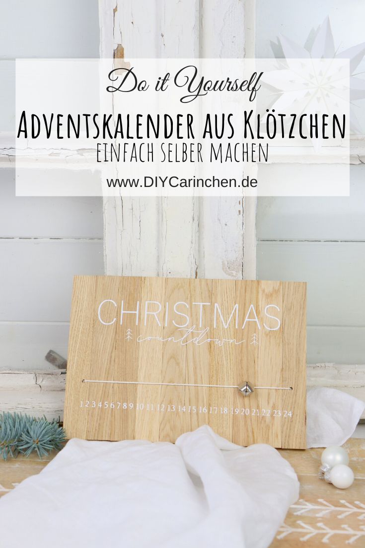 DIY Anleitung - Adventskalender aus Klötzchen einfach selber machen