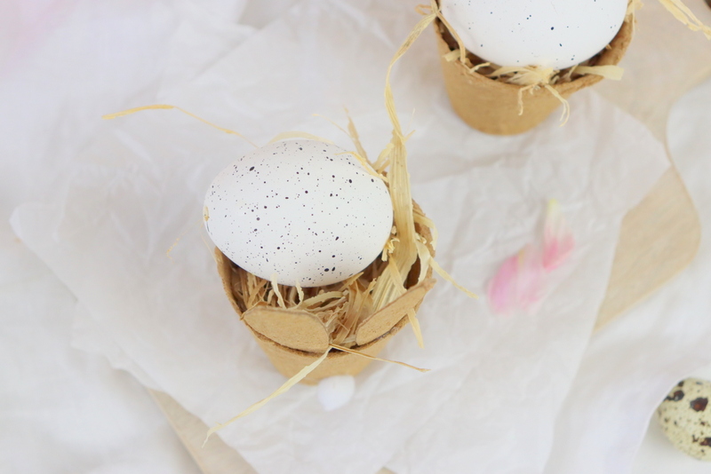 DIY Anleitung - Osterkorb mit Hasenohren aus Anzuchttöpfchen einfach selber machen