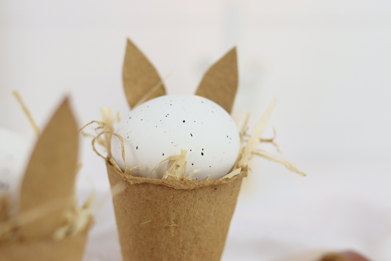 DIY Anleitung - Osterkorb mit Hasenohren aus Anzuchttöpfchen einfach selber machen