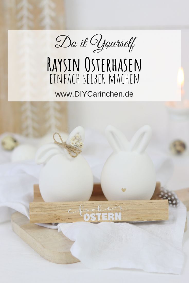 DIY Anleitung - Raysin Osterhasen auf Klötzchenhalter einfach selber machen