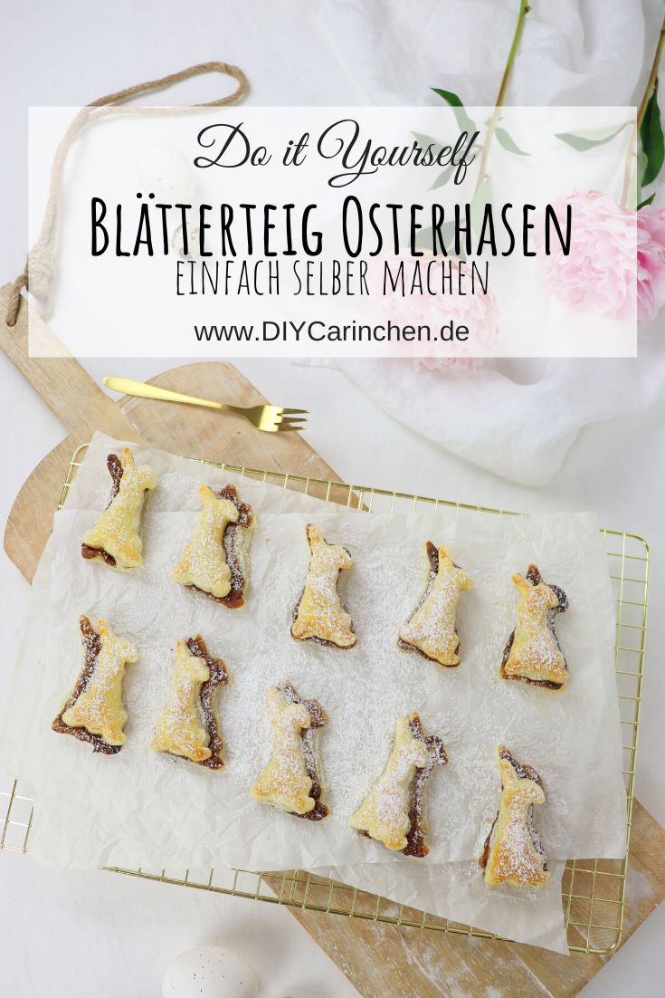 Rezept - Schoko Blätterteig Hasen schnell und einfach selber machen