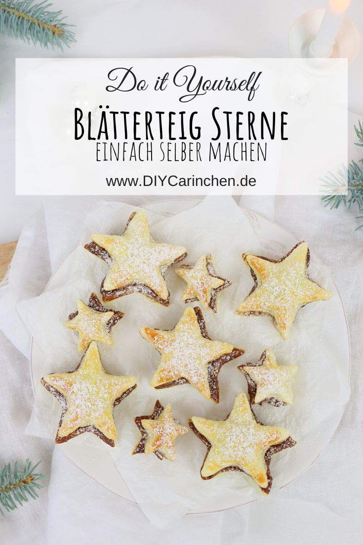 Rezept - Schoko Blätterteig Sterne schnell und einfach selber machen