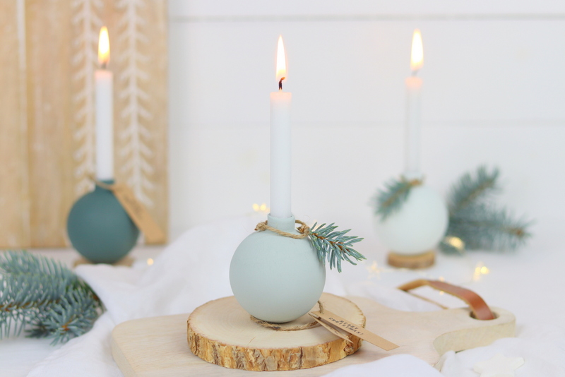 DIY Upcycling - Kerzenhalter aus Christbaumkugeln einfach selber machen