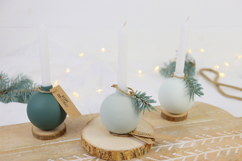 DIY Upcycling - Kerzenhalter aus Christbaumkugeln einfach selber machen